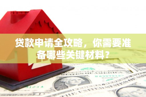 大朗贷款申请全攻略，你需要准备哪些关键材料？
