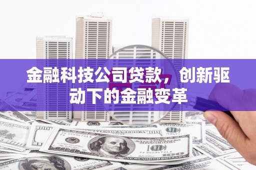 大朗金融科技公司贷款，创新驱动下的金融变革