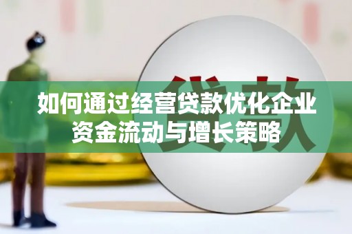 大朗如何通过经营贷款优化企业资金流动与增长策略