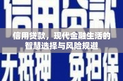 大朗信用贷款，现代金融生活的智慧选择与风险规避