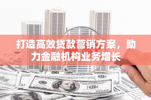 大朗打造高效贷款营销方案，助力金融机构业务增长