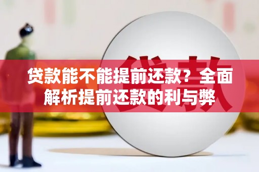 大朗贷款能不能提前还款？全面解析提前还款的利与弊