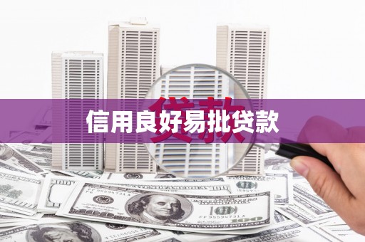 大朗信用良好易批贷款