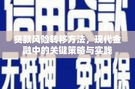 大朗贷款风险转移方法，现代金融中的关键策略与实践