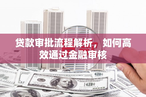 大朗贷款审批流程解析，如何高效通过金融审核