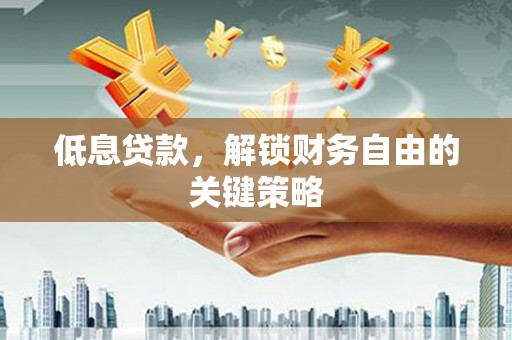 大朗低息贷款，解锁财务自由的关键策略