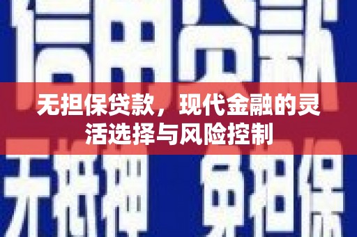 大朗无担保贷款，现代金融的灵活选择与风险控制