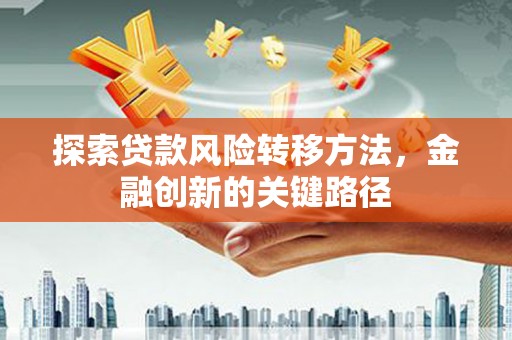 大朗探索贷款风险转移方法，金融创新的关键路径