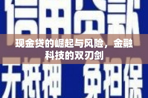 大朗现金贷的崛起与风险，金融科技的双刃剑