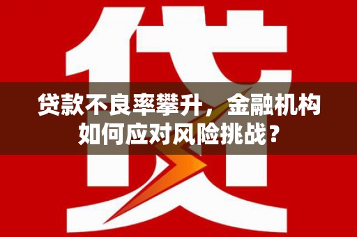 大朗贷款不良率攀升，金融机构如何应对风险挑战？