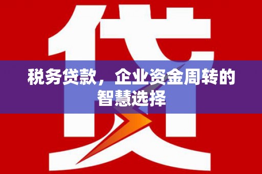 大朗税务贷款，企业资金周转的智慧选择