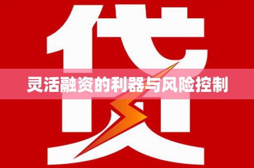 大朗灵活融资的利器与风险控制