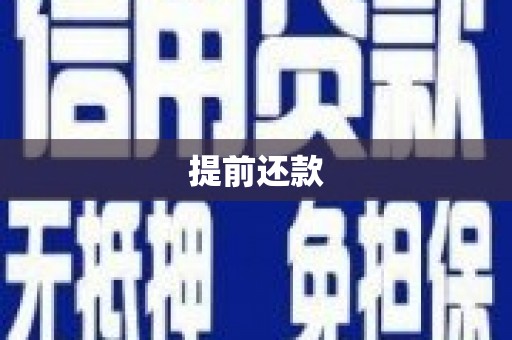 大朗提前还款