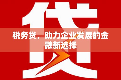 大朗税务贷，助力企业发展的金融新选择