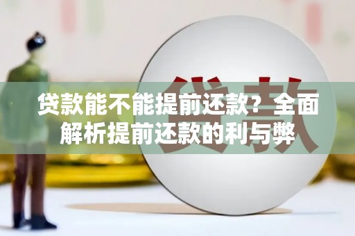 大朗贷款能不能提前还款？全面解析提前还款的利与弊