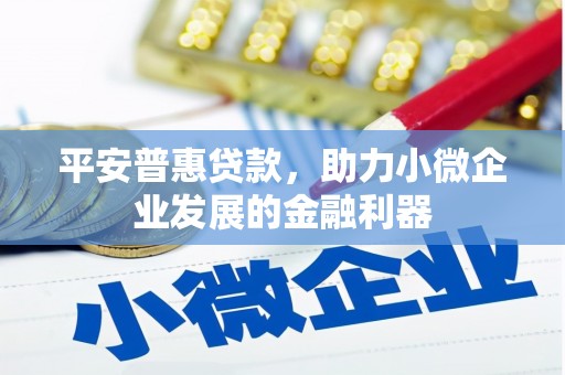 大朗平安普惠贷款，助力小微企业发展的金融利器
