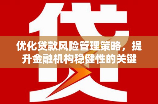 大朗优化贷款风险管理策略，提升金融机构稳健性的关键