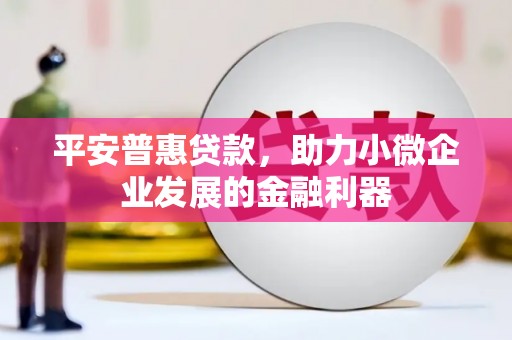 大朗平安普惠贷款，助力小微企业发展的金融利器