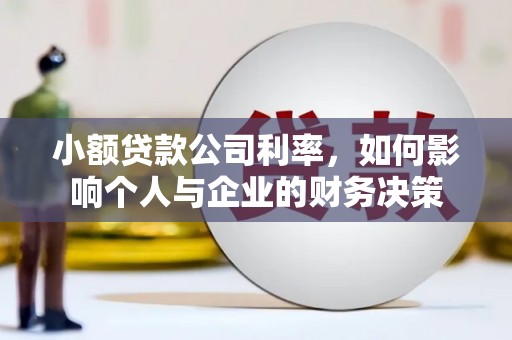 大朗小额贷款公司利率，如何影响个人与企业的财务决策
