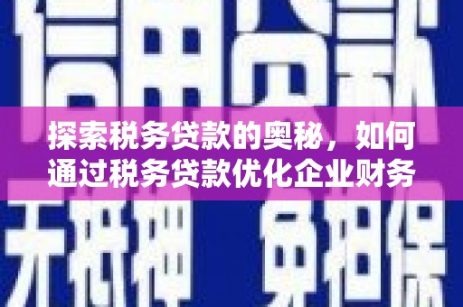 大朗探索税务贷款的奥秘，如何通过税务贷款优化企业财务