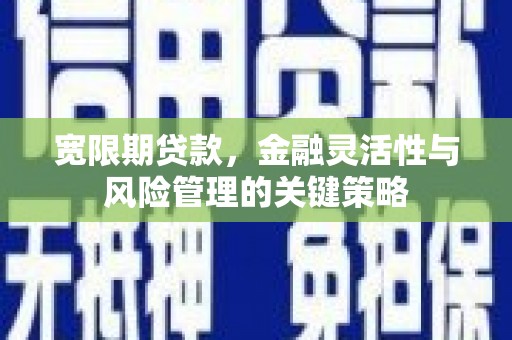 大朗宽限期贷款，金融灵活性与风险管理的关键策略