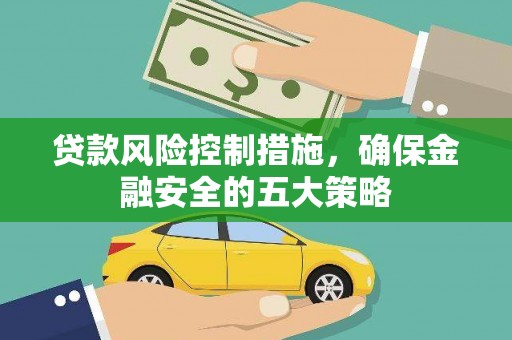 大朗贷款风险控制措施，确保金融安全的五大策略