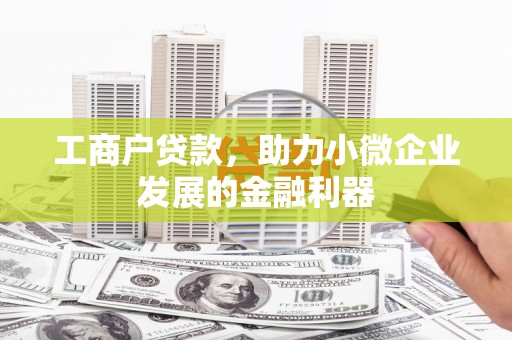大朗工商户贷款，助力小微企业发展的金融利器