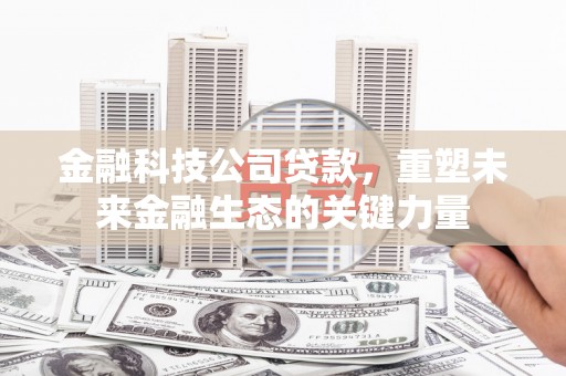 大朗金融科技公司贷款，重塑未来金融生态的关键力量