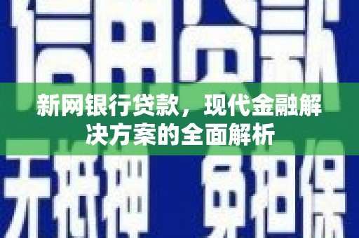 大朗新网银行贷款，现代金融解决方案的全面解析
