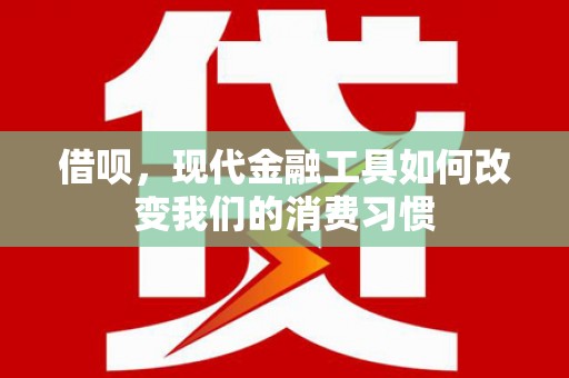 大朗借呗，现代金融工具如何改变我们的消费习惯