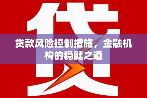 大朗贷款风险控制措施，金融机构的稳健之道