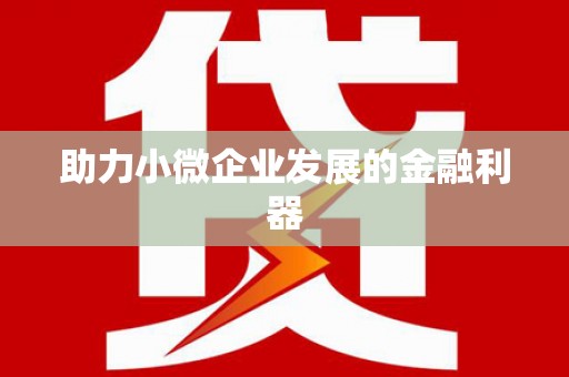 大朗助力小微企业发展的金融利器