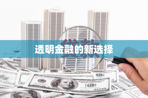 大朗透明金融的新选择